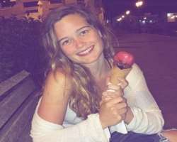 She is fond of eating ice-creams.
